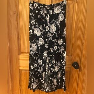 Wild Fable Black and White Floral Maxi Skirt
